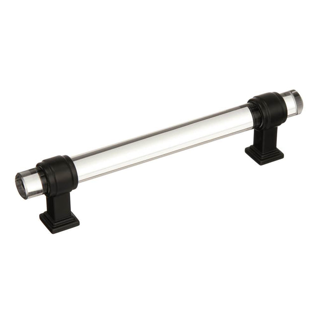 Amerock - Glacio 5-1/16 in (128 mm) Center-to-Center Clear/Black Bronze Cabinet Pull - Clear/Black Bronze