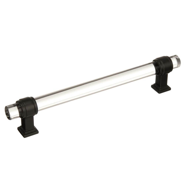 Amerock - Glacio 6-5/16 in (160 mm) Center-to-Center Clear/Black Bronze Cabinet Pull - Clear/Black Bronze