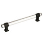 Amerock - Glacio 6-5/16 in (160 mm) Center-to-Center Clear/Black Bronze Cabinet Pull - Clear/Black Bronze