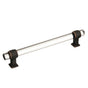 Amerock - Glacio 6-5/16 in (160 mm) Center-to-Center Clear/Oil-Rubbed Bronze Cabinet Pull - Clear/Oil-Rubbed Bronze
