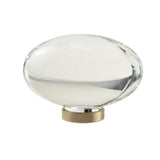 Amerock - Glacio 1-3/4 in (44 mm) Length Clear/Golden Champagne Cabinet Knob - Clear/Golden Champagne