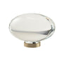 Amerock - Glacio 1-3/4 in (44 mm) Length Clear/Golden Champagne Cabinet Knob - Clear/Golden Champagne