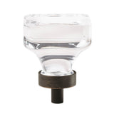 Amerock - Glacio 1-3/8 in (35 mm) Length Clear/Oil-Rubbed Bronze Cabinet Knob - Clear/Oil-Rubbed Bronze
