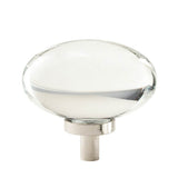 Amerock - Glacio 1-3/4 in (44 mm) Length Clear/Polished Nickel Cabinet Knob - Clear/Polished Nickel