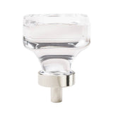Amerock - Glacio 1-3/8 in (35 mm) Length Clear/Polished Nickel Cabinet Knob - Clear/Polished Nickel