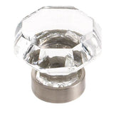 Amerock - Traditional Classics 1-5/16 in (33 mm) Diameter Clear/Satin Nickel Cabinet Knob - Clear/Satin NickelÂ 