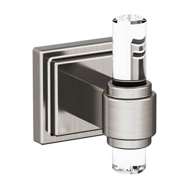 Amerock - Glacio Robe Hook - Clear,Brushed Nickel