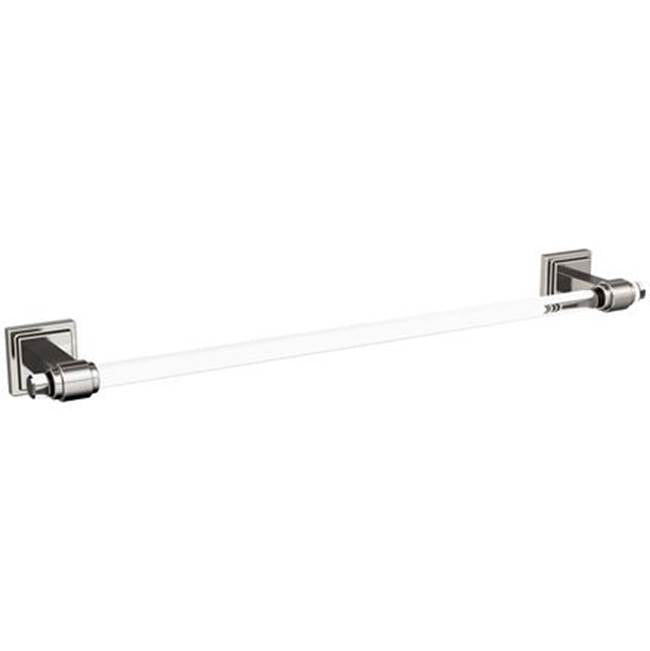 Amerock - Glacio Towel Bar - Clear,Brushed Nickel