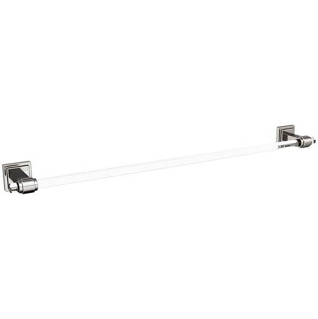 Amerock - Glacio Towel Bar - Clear,Brushed Nickel