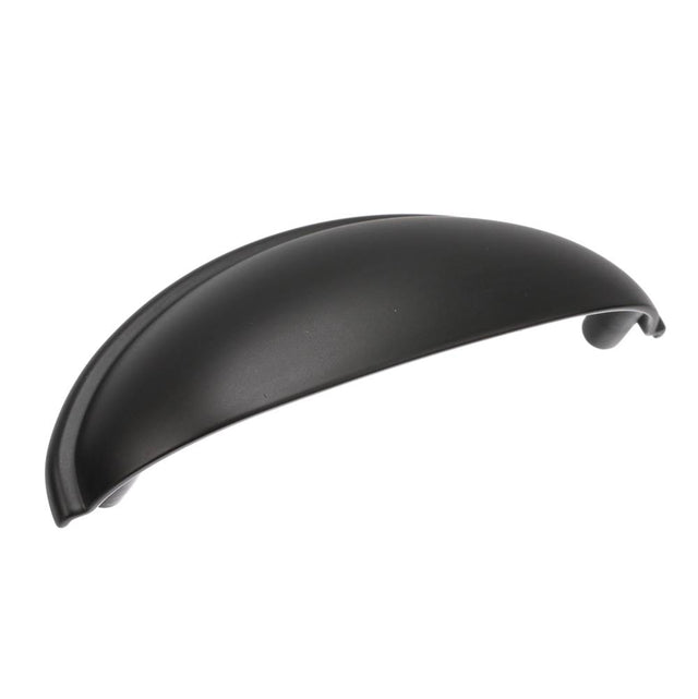 Amerock - Cup Pulls 3 in (76 mm) Center-to-Center Matte Black Cabinet Cup Pull - Matte Black