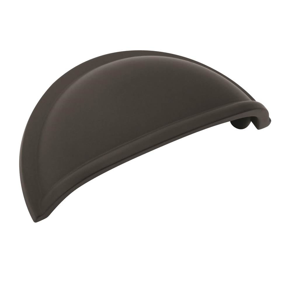 Amerock - Cup Pulls 3 in (76 mm) Center-to-Center Flat Black Cabinet Cup Pull - Flat Black
