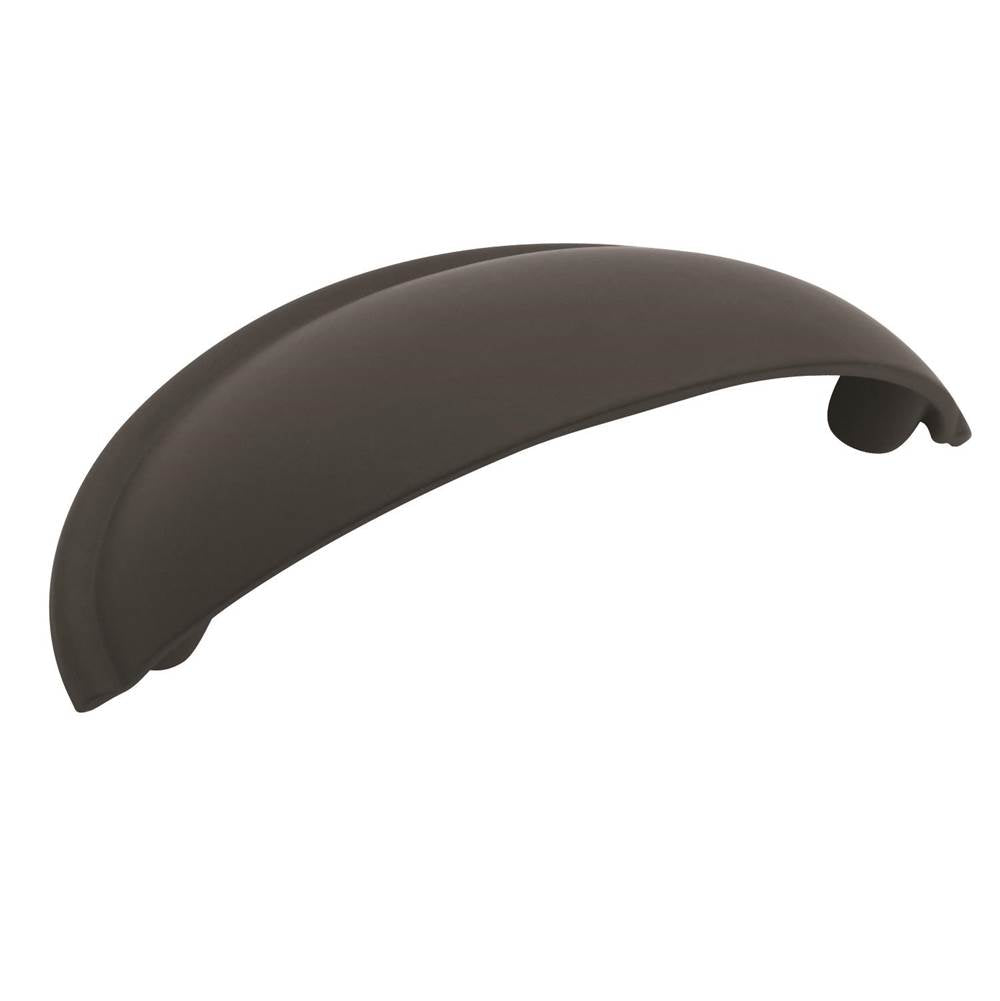 Amerock - Cup Pulls 2-1/2 in (64 mm) Center-to-Center Flat Black Cabinet Cup Pull - Flat Black