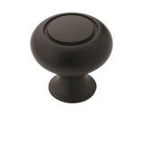 Amerock - Allison Value 1-1/4 in (32 mm) Diameter Flat Black Cabinet Knob - Flat Black