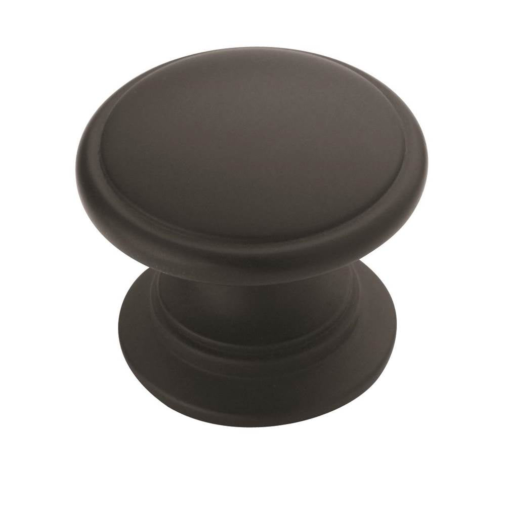 Amerock - Allison Value 1-1/4 in (32 mm) Diameter Flat Black Cabinet Knob - Flat Black