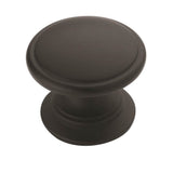 Amerock - Allison Value 1-1/4 in (32 mm) Diameter Flat Black Cabinet Knob - Flat Black