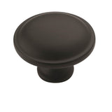Amerock - Allison Value 1-1/4 in (32 mm) Diameter Flat Black Cabinet Knob - Flat Black