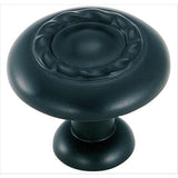 Amerock - Inspirations 1-1/4 in (32 mm) Diameter Flat Black Cabinet Knob - Flat Black