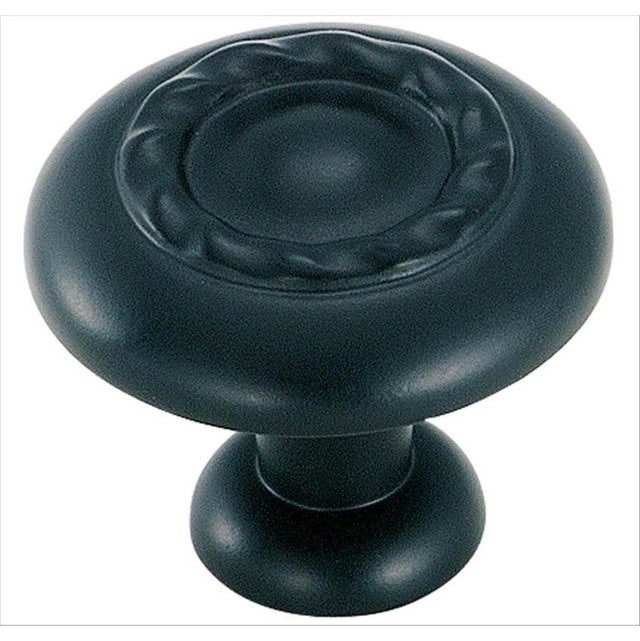 Amerock - Inspirations 1-1/4 in (32 mm) Diameter Flat Black Cabinet Knob - Flat Black
