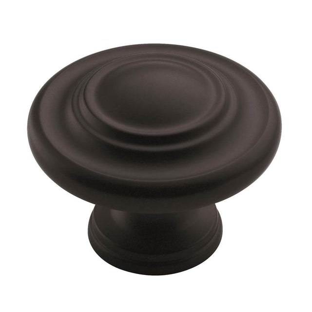 Amerock - Inspirations 1-3/4 in (44 mm) Diameter Flat Black Cabinet Knob - Flat Black