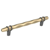 Amerock - London 6-5/16 in (160 mm) Center-to-Center Golden Champagne/Black Chrome Cabinet Pull - Golden Champagne/Black Chrome