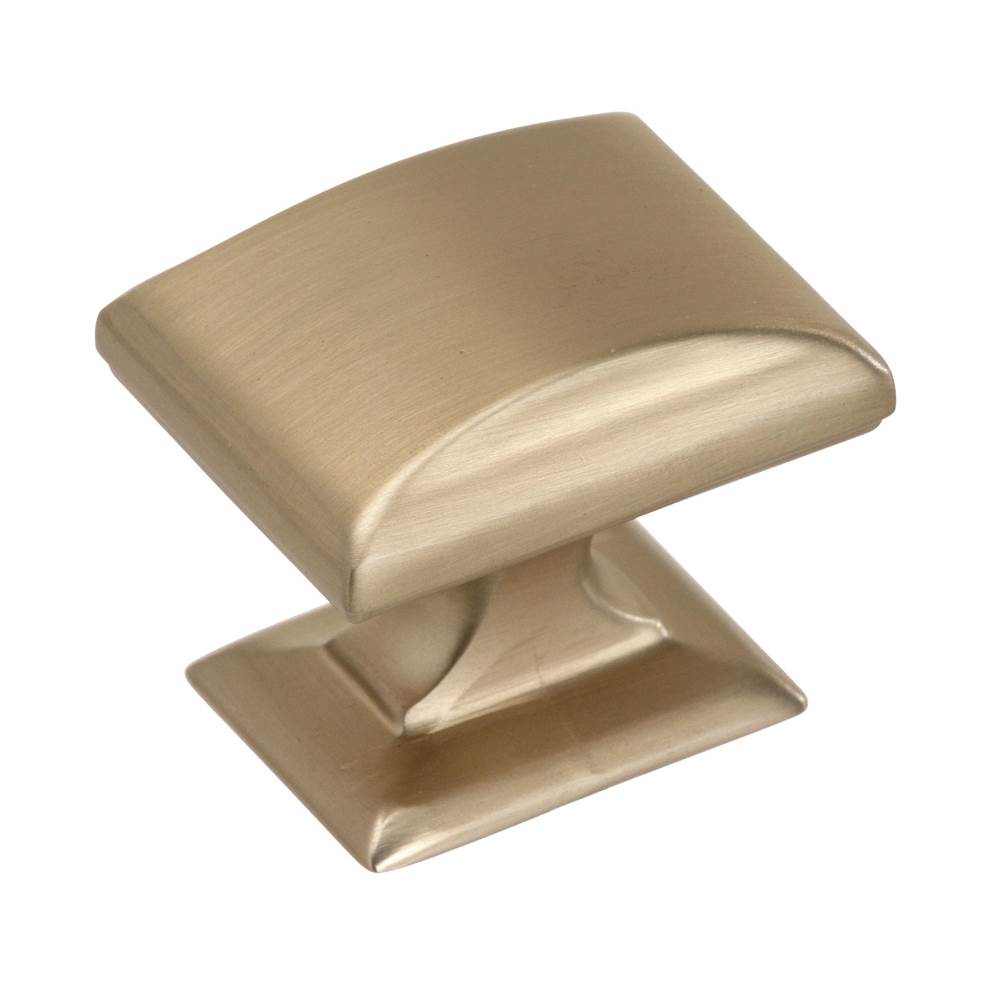 Amerock - Candler 1-1/4 in (32 mm) Length Golden Champagne Cabinet Knob - Golden Champagne