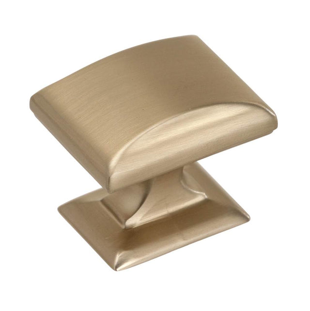 Amerock - Candler 1-1/4 in (32 mm) Length Golden Champagne Cabinet Knob - Golden Champagne