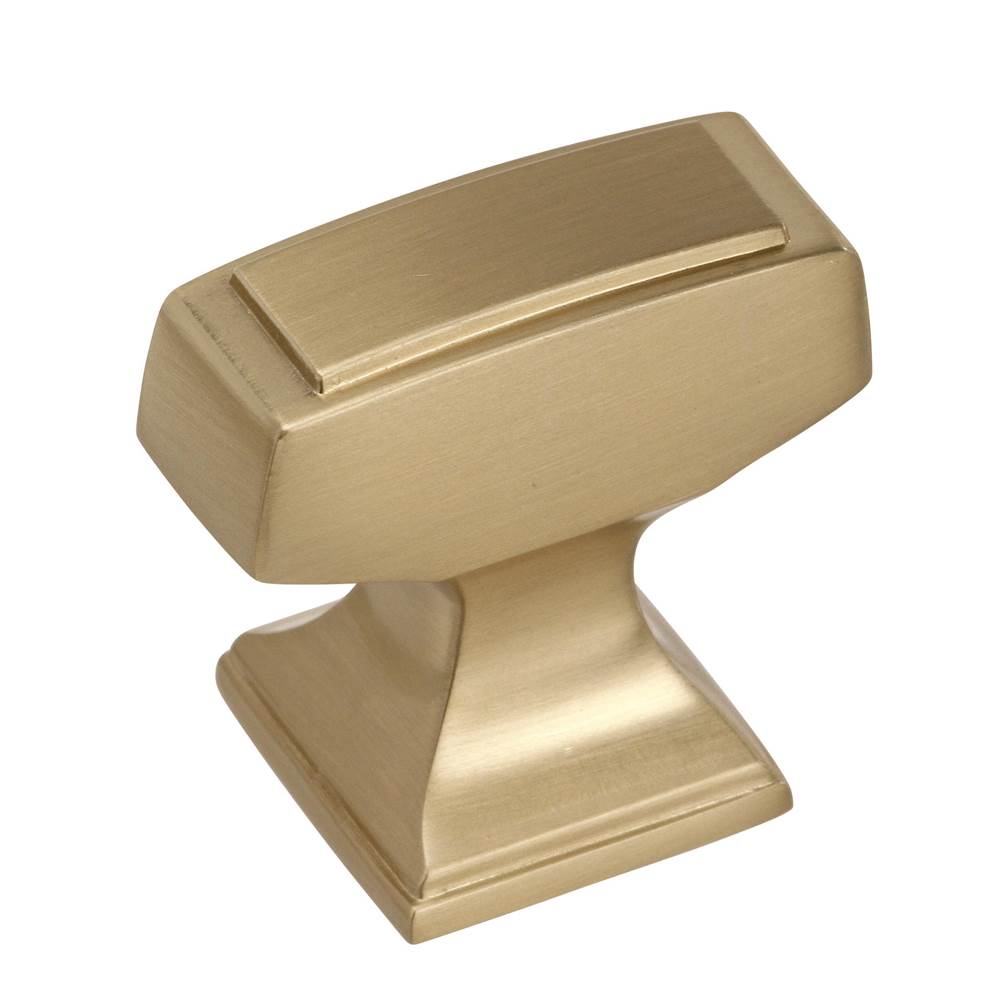 Amerock - Mulholland 1-1/4 in (32 mm) Length Golden Champagne Cabinet Knob - Golden Champagne
