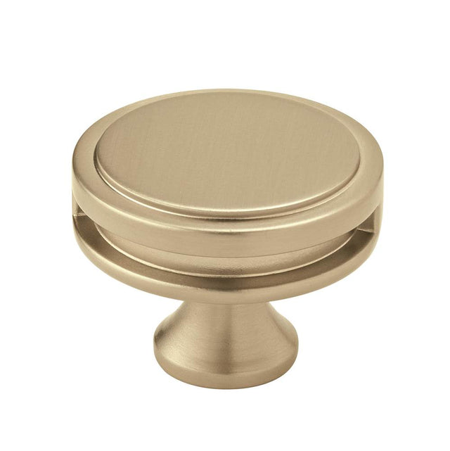 Amerock - Oberon 1-3/4 in (44 mm) Diameter Golden Champagne Cabinet Knob - Golden Champagne