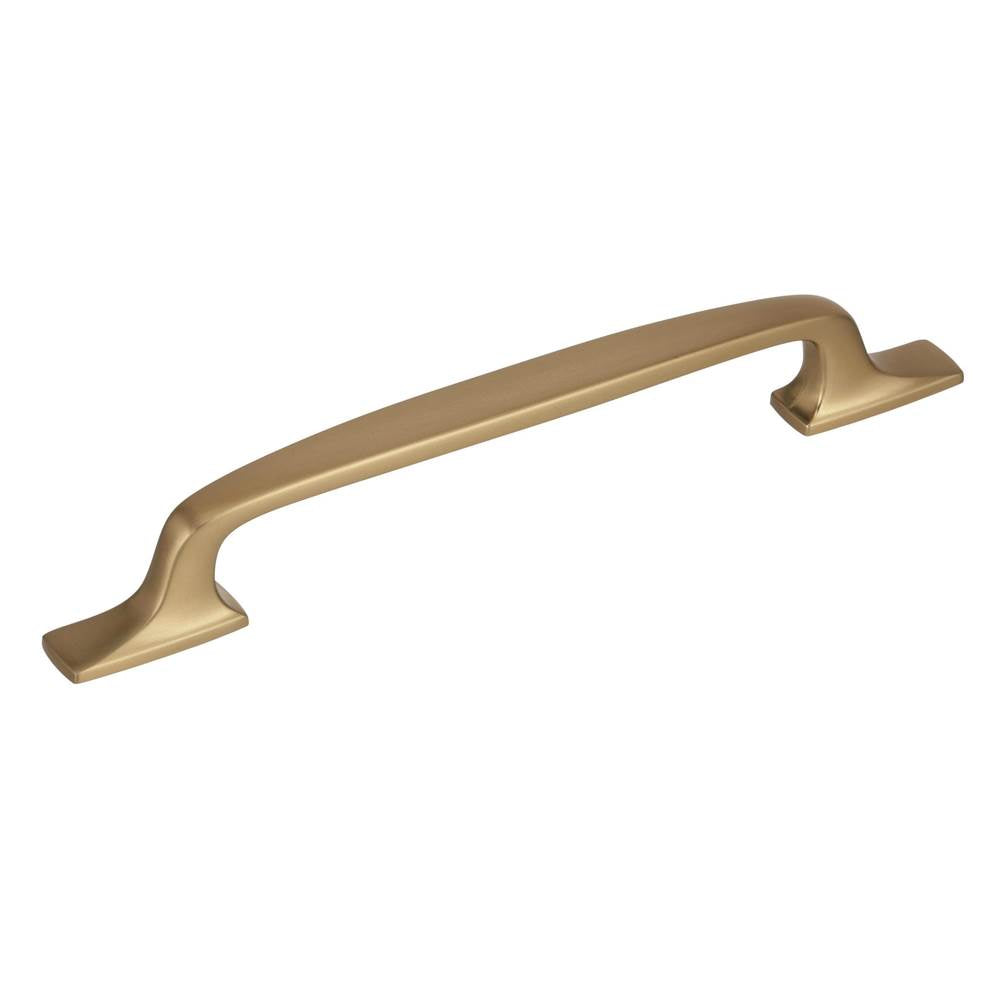 Amerock - Highland Ridge 6-5/16 in (160 mm) Center-to-Center Golden Champagne Cabinet Pull - Golden Champagne