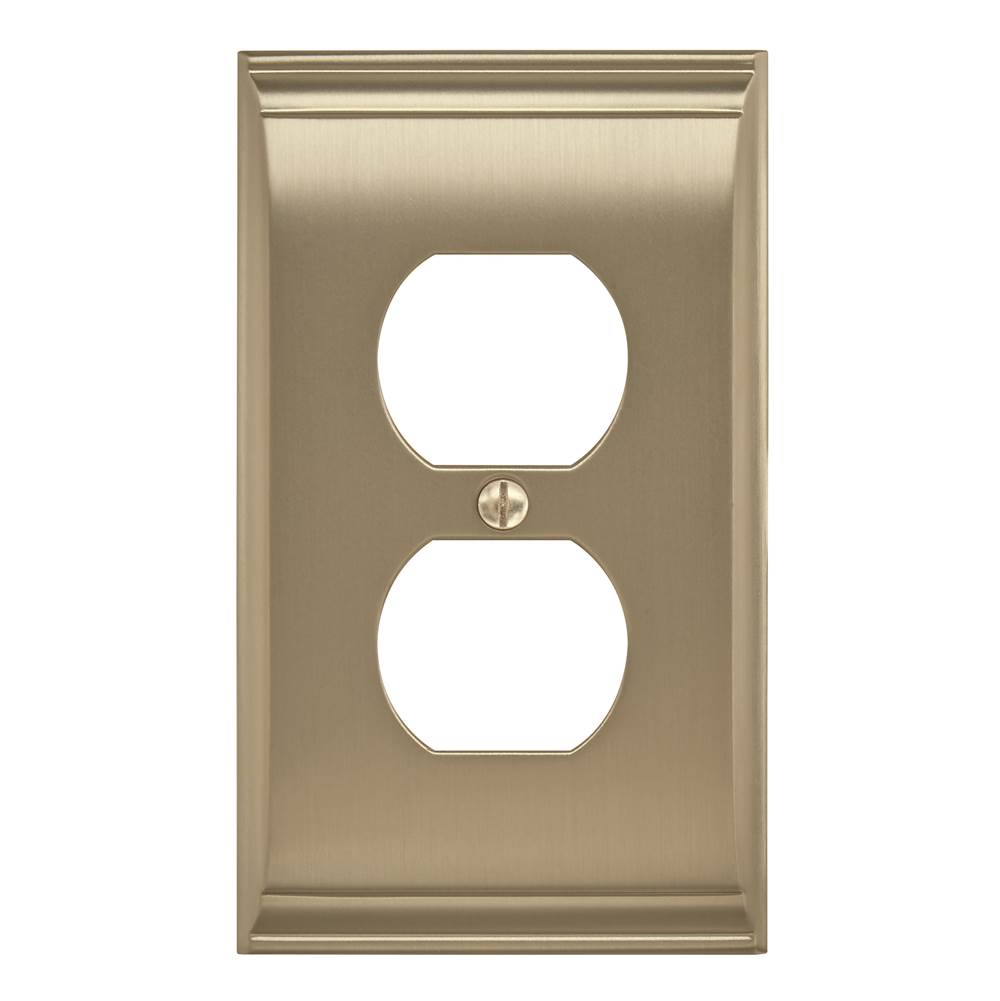 Amerock - Candler 1 Receptacle Golden Champagne Wall Plate - Golden Champagne