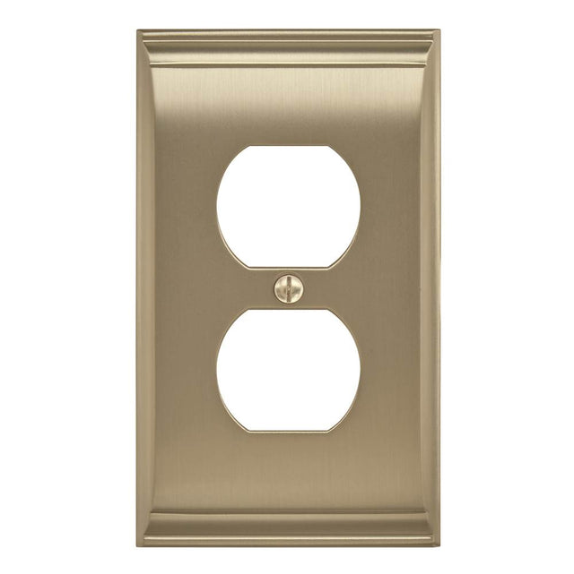 Amerock - Candler 1 Receptacle Golden Champagne Wall Plate - Golden Champagne