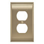 Amerock - Candler 1 Receptacle Golden Champagne Wall Plate - Golden Champagne