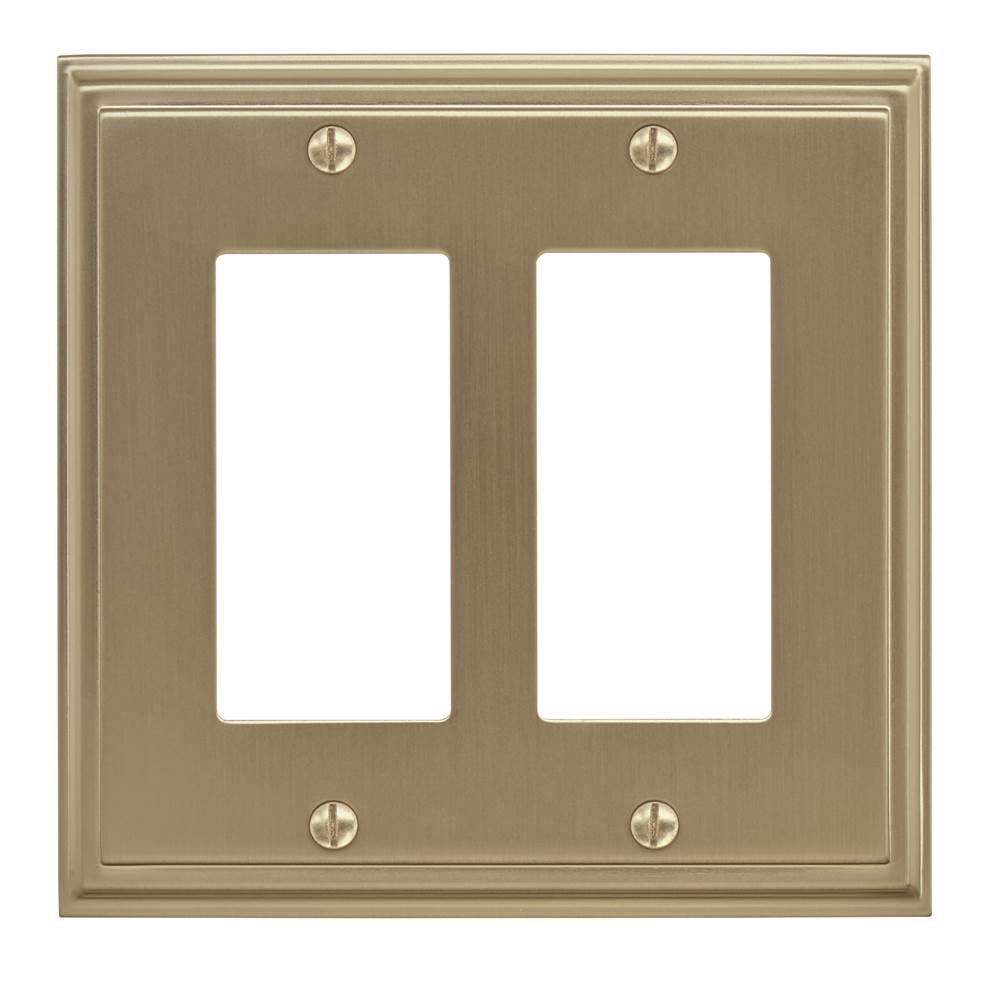 Amerock - Mulholland 2 Rocker Golden Champagne Wall Plate - Golden Champagne