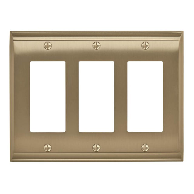 Amerock - Candler 3 Rocker Golden Champagne Wall Plate - Golden Champagne