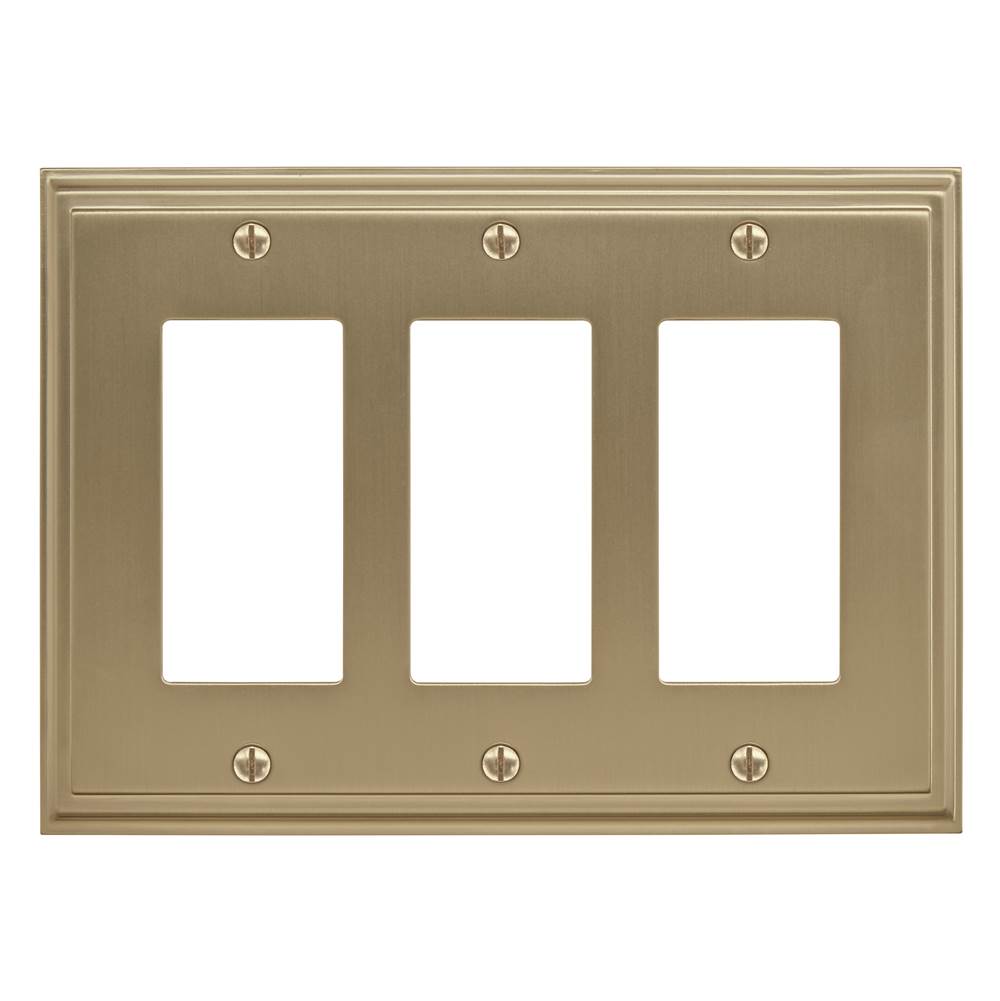 Amerock - Mulholland 3 Rocker Golden Champagne Wall Plate - Golden Champagne