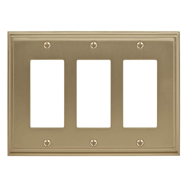 Amerock - Mulholland 3 Rocker Golden Champagne Wall Plate - Golden Champagne