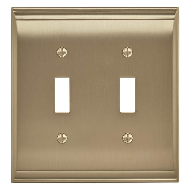 Amerock - Candler 2 Toggle Golden Champagne Wall Plate - Golden Champagne