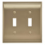 Amerock - Candler 2 Toggle Golden Champagne Wall Plate - Golden Champagne