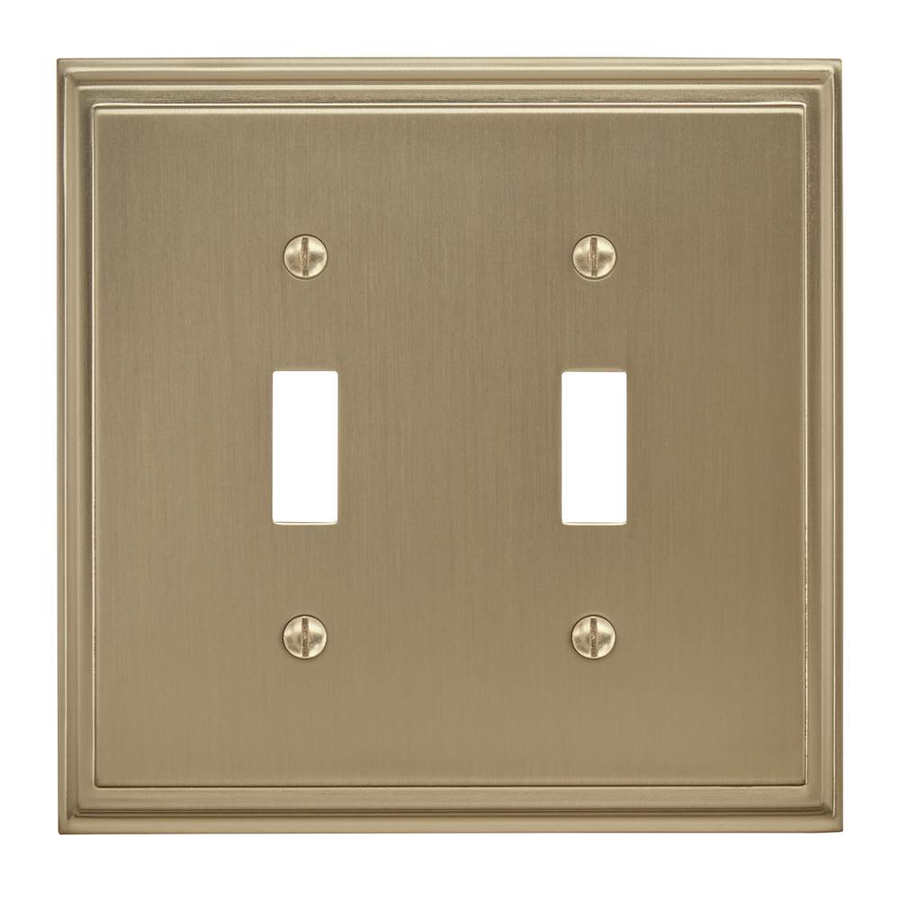 Amerock - Mulholland 2 Toggle Golden Champagne Wall Plate - Golden Champagne