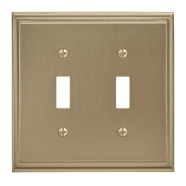 Amerock - Mulholland 2 Toggle Golden Champagne Wall Plate - Golden Champagne