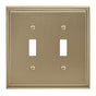 Amerock - Mulholland 2 Toggle Golden Champagne Wall Plate - Golden Champagne
