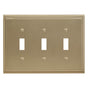 Amerock - Mulholland 3 Toggle Golden Champagne Wall Plate - Golden Champagne