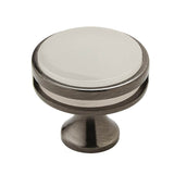 Amerock - Oberon 1-3/8 in (35 mm) Diameter Gunmetal/Frosted Cabinet Knob - Gunmetal/Frosted