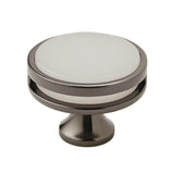 Amerock - Oberon 1-3/4 in (44 mm) Diameter Gunmetal/Frosted Cabinet Knob - Gunmetal/Frosted