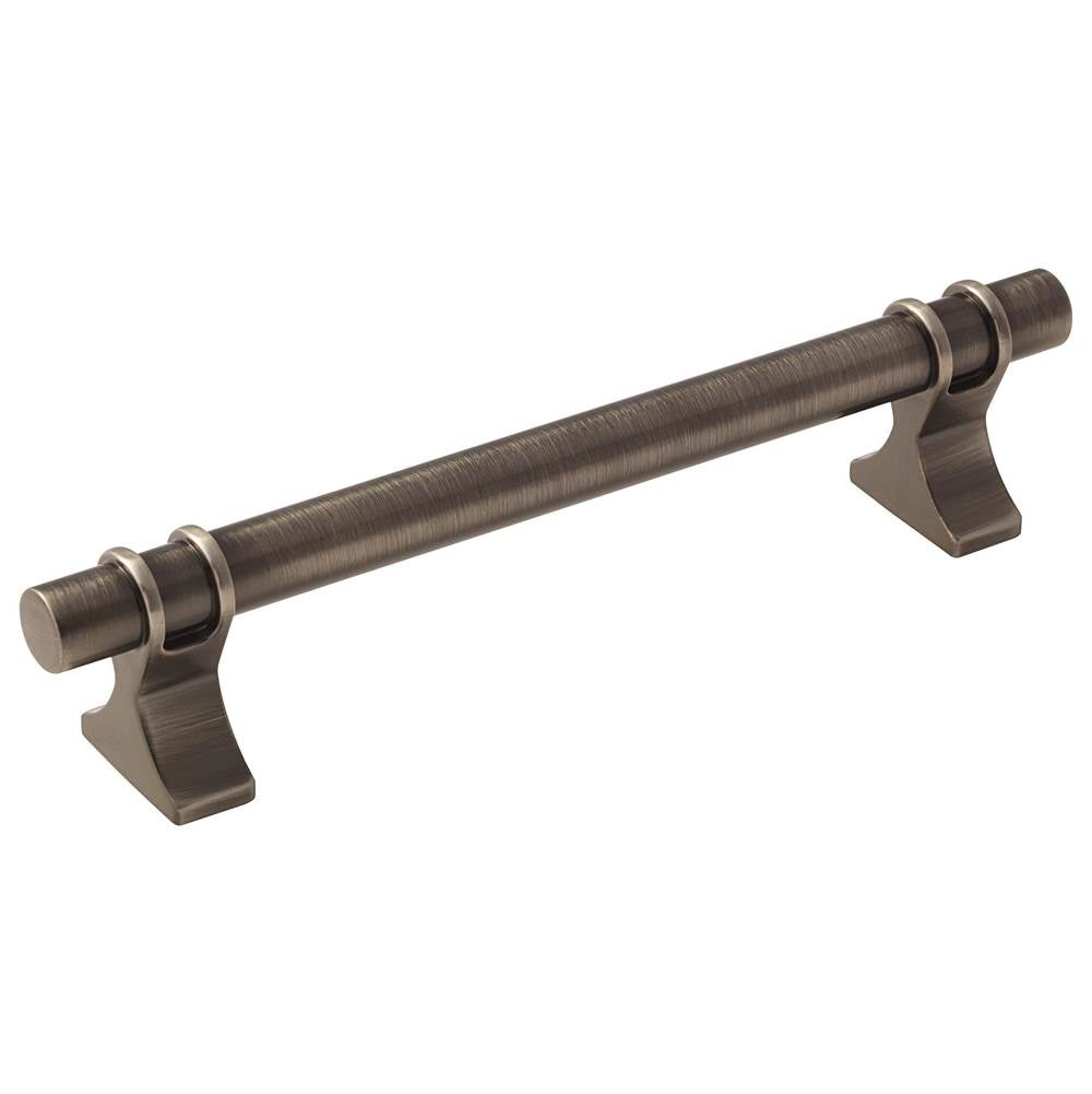 Amerock - Davenport 5-1/16 in (128 mm) Center-to-Center Gunmetal Cabinet Pull - Gunmetal
