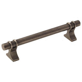 Amerock - Davenport 5-1/16 in (128 mm) Center-to-Center Gunmetal Cabinet Pull - Gunmetal