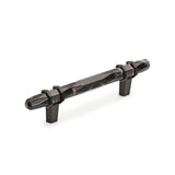Amerock - Carrione 3-3/4 in (96 mm) Center-to-Center Marble Black/Black Bronze Cabinet Pull - Marble Black/Black Bronze