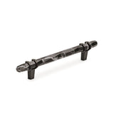Amerock - Carrione 5-1/16 in (128 mm) Center-to-Center Marble Black/Black Bronze Cabinet Pull - Marble Black/Black Bronze
