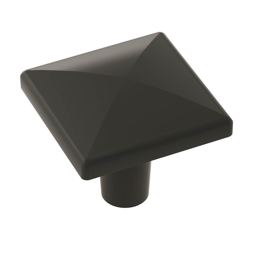 Amerock - Extensity 1-1/2 in (38 mm) Length Matte Black Cabinet Knob - Matte Black