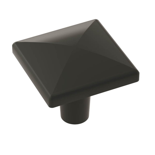 Amerock - Extensity 1-1/2 in (38 mm) Length Matte Black Cabinet Knob - Matte Black